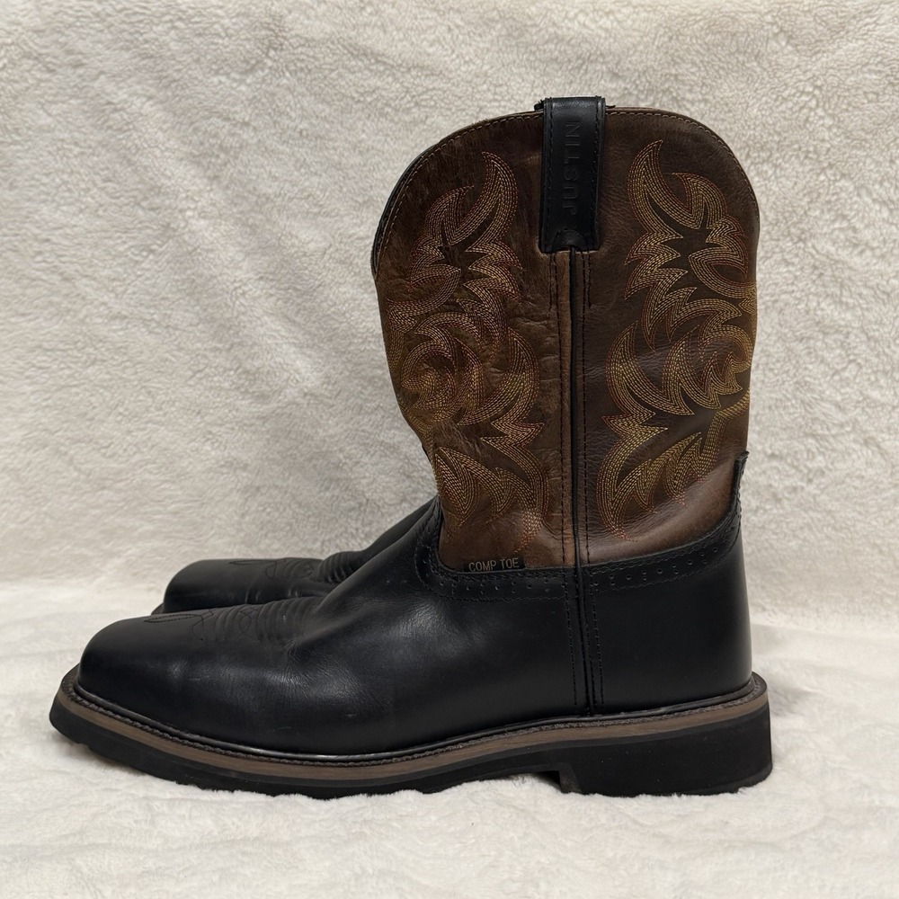 Justin Men's Driller Comp Toe Brown SE4818 Leather Work Boots Size 12 EE No Box